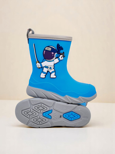 Royalfashion Kinder-Regenstiefel mit Kosmonaut Cosmos Boy