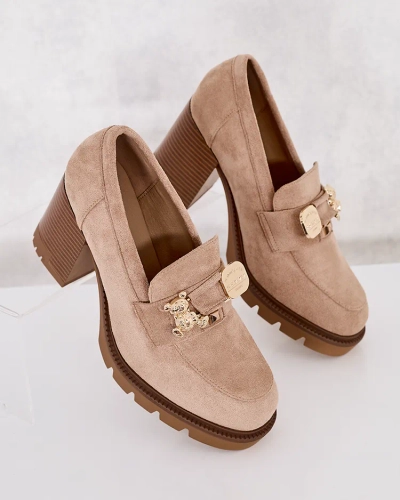 Royalfashion Damen Mokassins auf einem hohen Pfosten Nezii