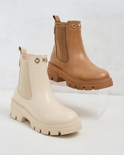 Royalfashion Damenstiefel mit dickerer Sohle Gegri