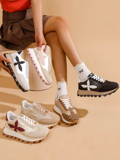 Royalfashion Damen Sportsneakers auf einer dickeren Sohle Aloqa