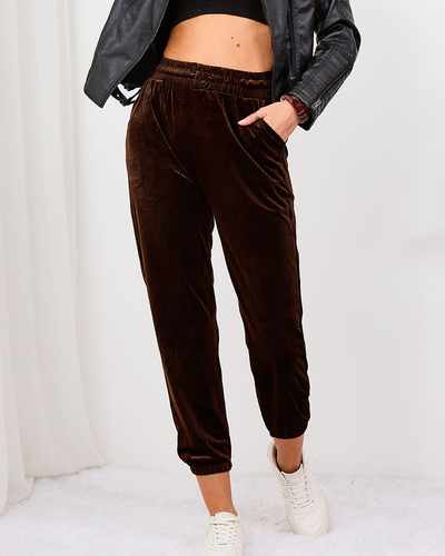 Royalfashion Graue Damen Cord-Sweatpants