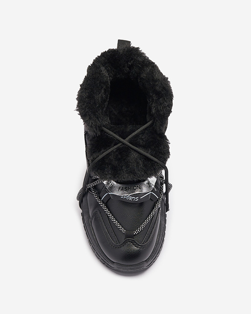 Чорні жіночі утеплені кросівки Pommie