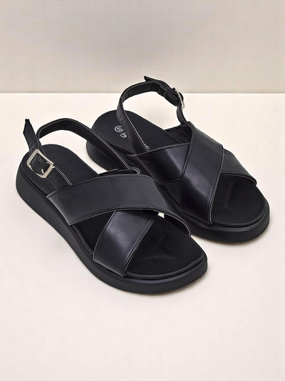 Royalfashion Damen Sandalen mit dicker Sohle Riva Star