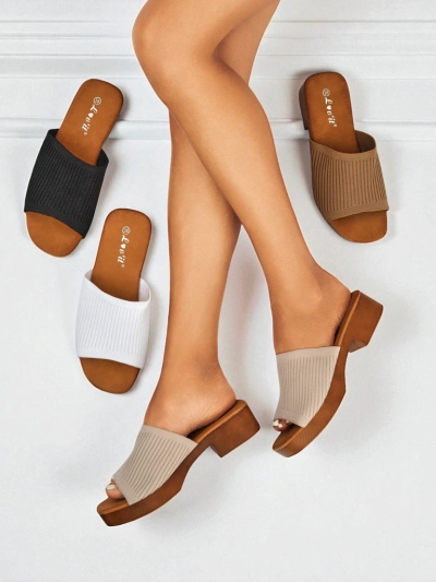 Royalfashion Damen-Pantoletten Ribbed Grace