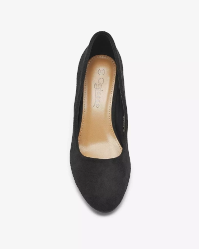 Klassische Damen Pumps aus Öko-Wildleder in schwarzer Farbe Jiwitis - Schuhe