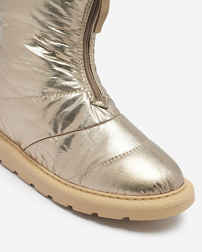 Rosa-goldene Damenschuhe a'la Schneestiefel Tirigga- Footwear