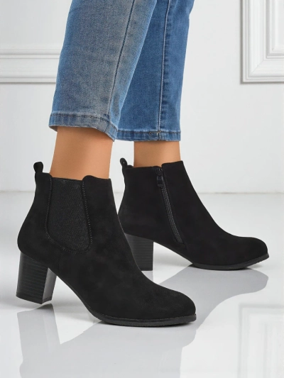 Damen Stiefeletten aus Wildlederimitat mit Absatz Velvet Trace