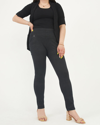 Schwarze Damen-Treggings in PLUS SIZE - Bekleidung