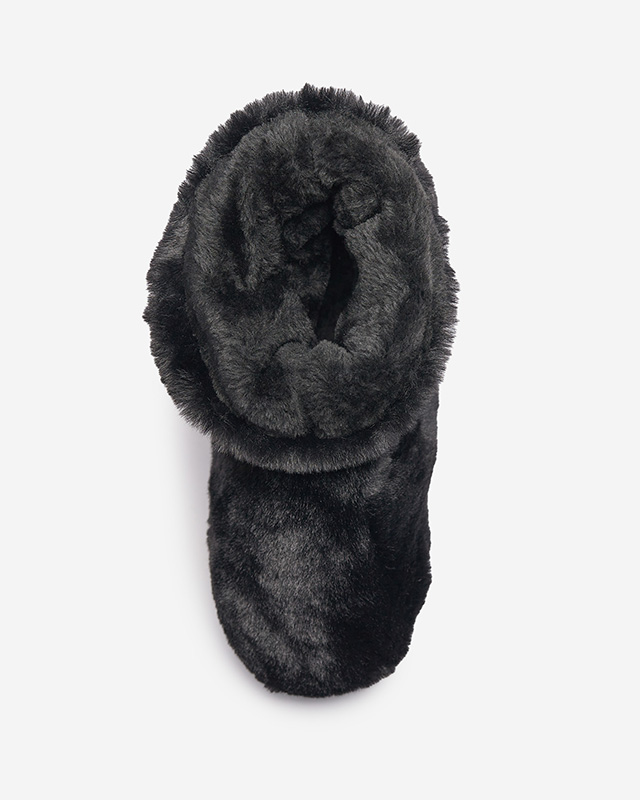 Schwarze Damen-Schneestiefel mit Pelz Sattopa- Footwear