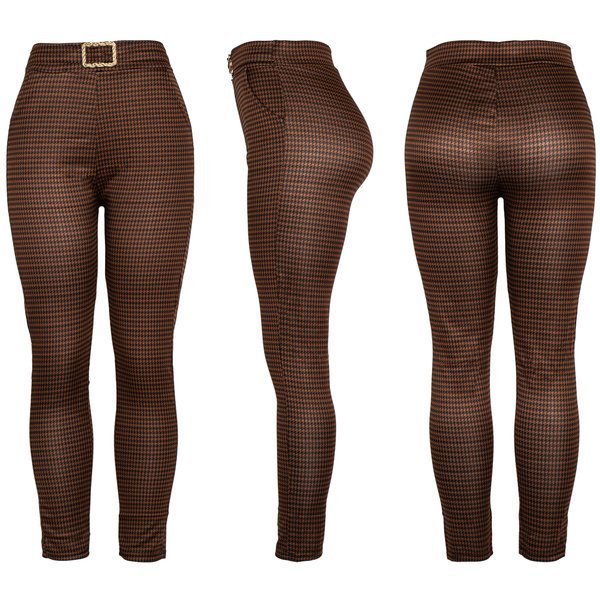 Braune und schwarze Hahnentritthose - Hose 1