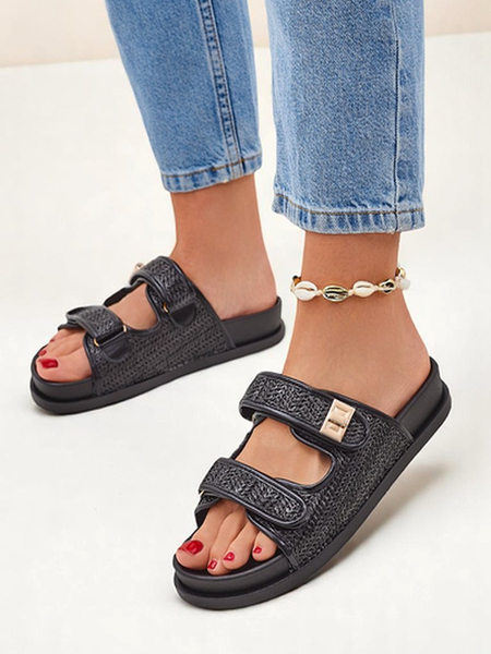 Royalfashion Damen-Pantoletten mit geflochtenem Design Delibeli