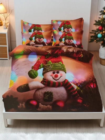 Royalfashion Weihnachtsbettwäsche 160x200 3-TEILIGES Set