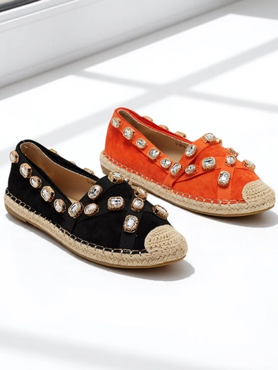 Schwarze Damen-Espadrilles mit Wamba-Kristallen - Schuhe