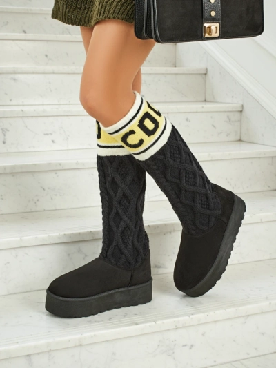 Hohe Damenstiefel im Schneestiefel-Stil mit Schaft Anane