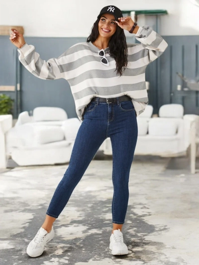 Royalfashion Damen taillierte Baumwolljeans