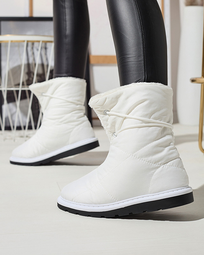 Weiße Damenschuhe a'la Schneestiefel Amirfu- Footwear