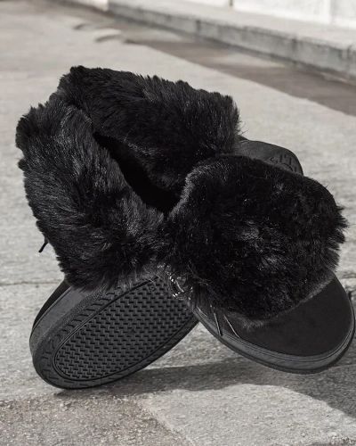 Royalfashion Damen Schnürschnee Stiefel Mommer