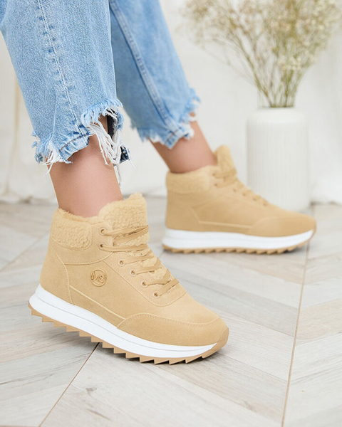 Royalfashion Damen isolierte Sportschuhe in hellbraun Cerrto