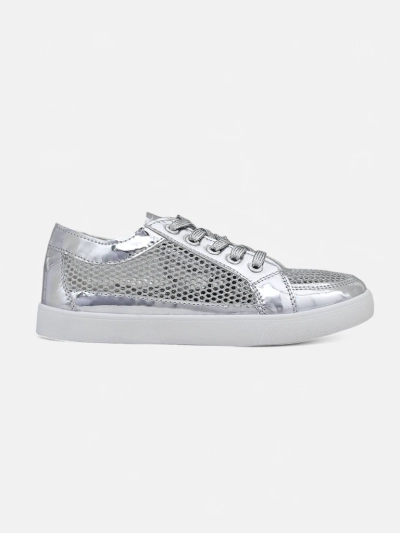 Royalfashion Lackierte Damen-Sneaker aus ökologischem Leder Azzuros