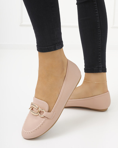 Rosa Damen-Öko-Leder-Loafer Zolli-Schuhe
