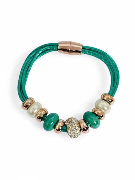 Damenarmband mit Perlen und Zirkonia