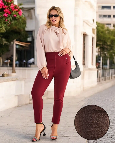 Royalfashion Damen isolierte Treggings Hose PLUS SIZE