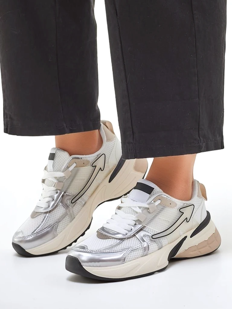 Royalfashion Damen Sport Sneakers auf einer dickeren Sohle Beysa