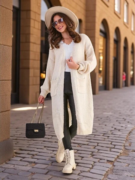 Royalfashion gestrickte Damen-Strickjacke