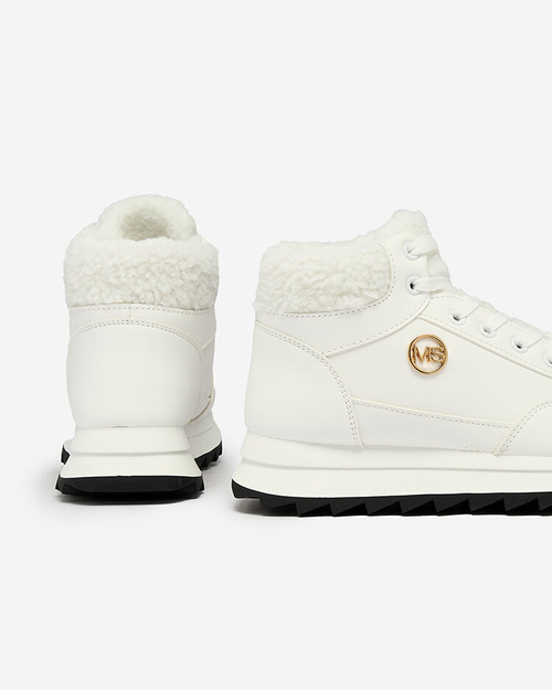 Royalfashion Жіночі утеплені спортивні черевики білого кольору Cerrto