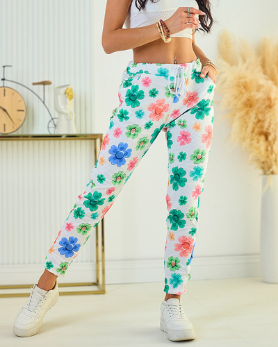 Royalfashion Damenhose aus geblümtem Stoff