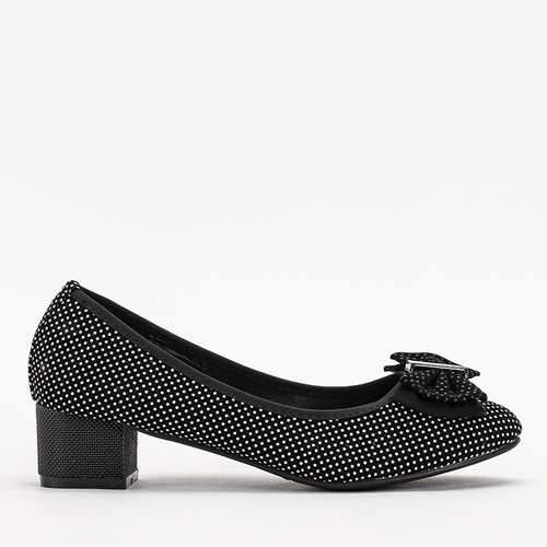 Чорні жіночі туфлі в горошок Verima