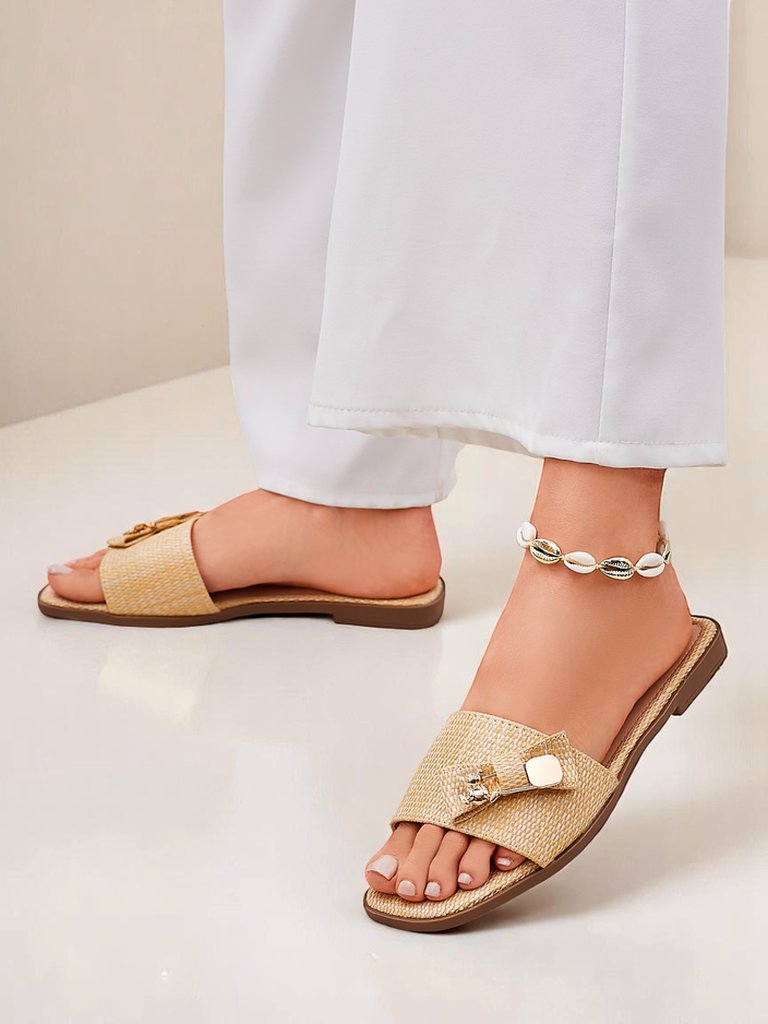 Royalfashion Damen-Strohsandalen Aurelia