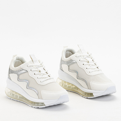OUTLET Creme Damen Sportschuhe auf Keilabsatz Runiso - Schuhe