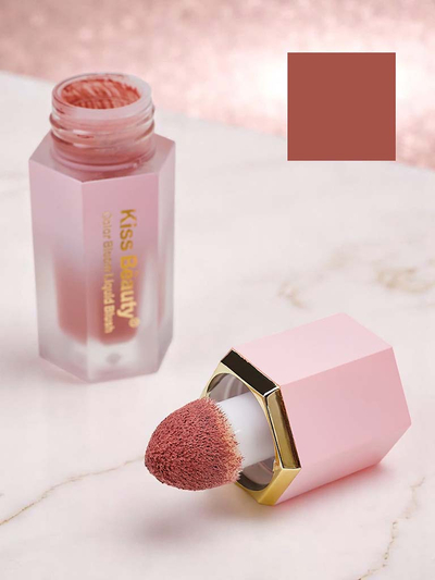 Рідкі рум'яна Kiss Beauty з аплікатором, колір SunSet