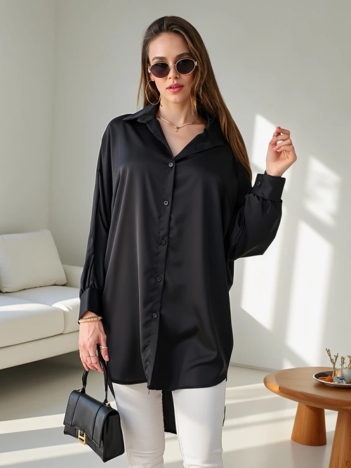 Royalfashion Довге жіноче оверсайз сорочка