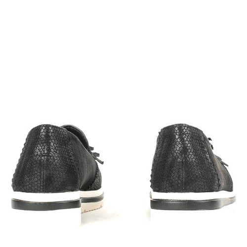 Чорні балетки з бахромою Narciso - Взуття