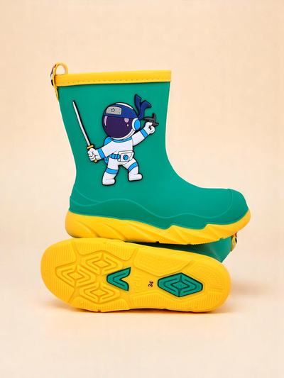Royalfashion Kinderregenstiefel mit dem Cosmos-Boy-Astronauten
