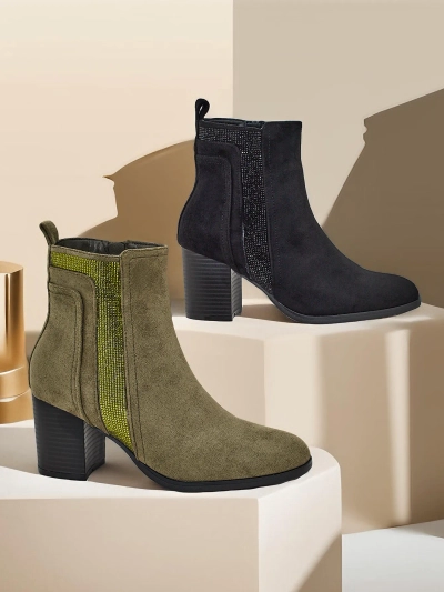 Damen-Stiefeletten mit hohem Absatz von Royalfashion Venotto