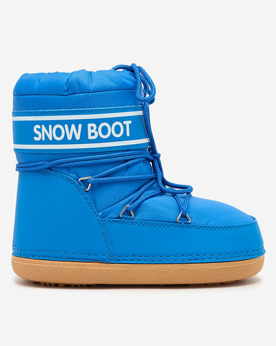 Royalfashion Blaue Damen-Schneestiefel mit Rahmen Soblesia