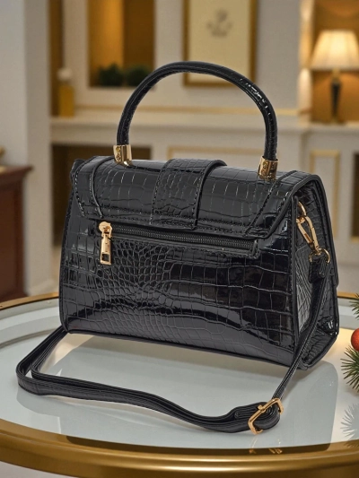 Lackierte kleine Damenhandtasche aus Öko-Leder Lunaya