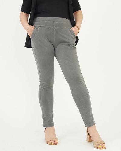 Graue Damen-Treggings in PLUS SIZE - Kleidung