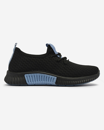 Schwarze Damen-Sportschuhe mit blauen Einsätzen Keteti - Schuhe