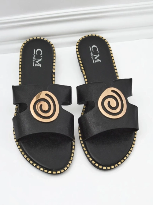 Royalfashion Жіночі шльопанці на плоскій підошві Glam Bliss