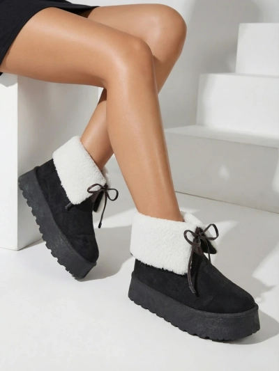 Royalfashion Damen Schnürschnee-Stiefel Wdeno