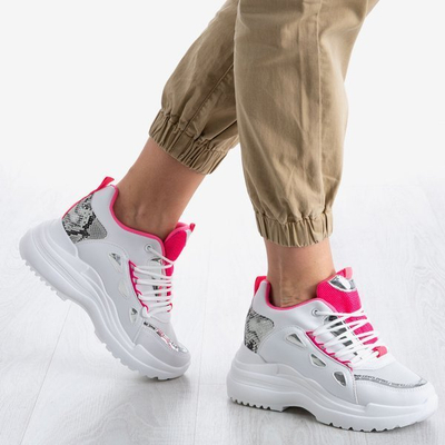 Weiße Damenschuhe mit dicker Sohle Gisela - Footwear