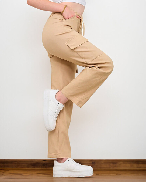 Royalfashion Beige Weite Cargohose für Damen