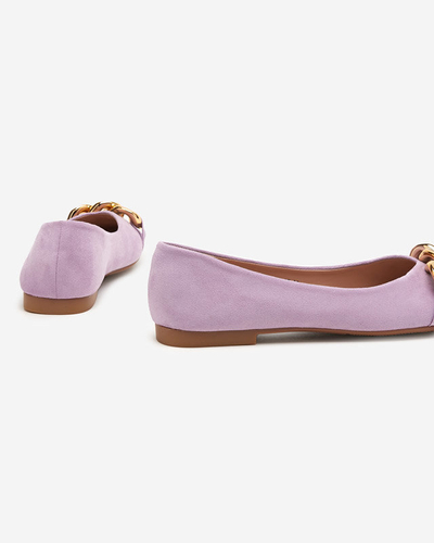 OUTLET Violette Damen-Ballerinas mit Caviene-Dekor - Schuhe
