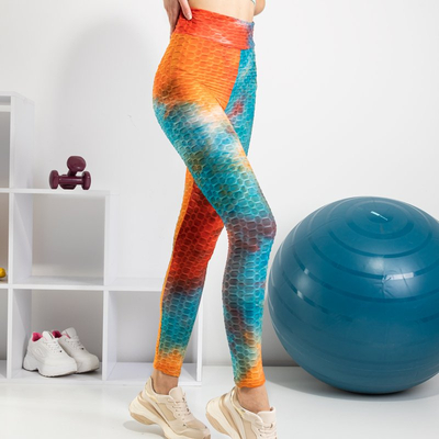 Orange Damen Sport Leggings - Kleidung