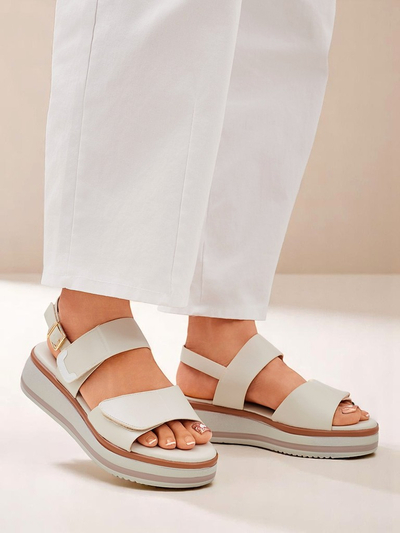Royalfashion Damensandalen mit dicker Sohle Tulipp