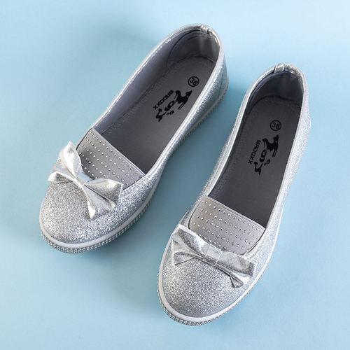 АВТОЛЕТ Дитячі балерини зі срібним блиском з декором Nolla - Взуття